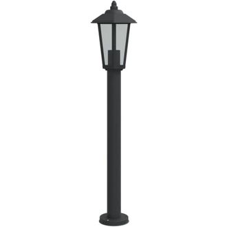 vidaXL L&aacute;mpara De Suelo De Exterior Acero Inoxidable Negro 80 Cm Vidaxl