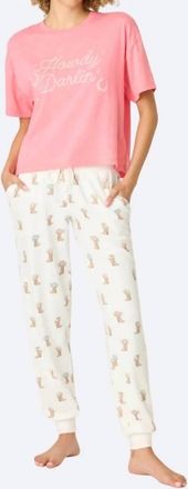 PJ Salvage Howdy Darling Pajama Tee In Berry Kiss