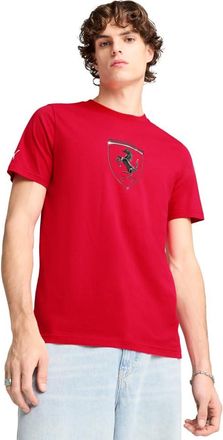 Puma Puma Mens Standard Scuderia Ferrari Formula 1 Graphic T-Shirt, Big Shield Tonal Rosso Corsa SS25, Large