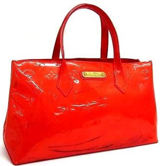 Louis Vuitton Red Color Rouge Grenadine Patent Leather Handbag Tote Bag (Pre-Owned)