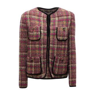 Emma & Gaia Tweed Jackets, female, Multicolor, Size: XS 22S866 Tweed Jacket