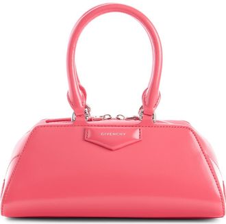 Givenchy Mini Antigona Leather East/West Satchel in Bright Peach at Nordstrom