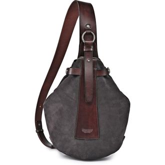 OLD TREND Daisy Leather Trim Sling Bag in Grey at Nordstrom Rack