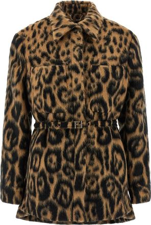 Fendi Jassen, Dames, Veelkleurig, L, Wol, Go-To Jacket