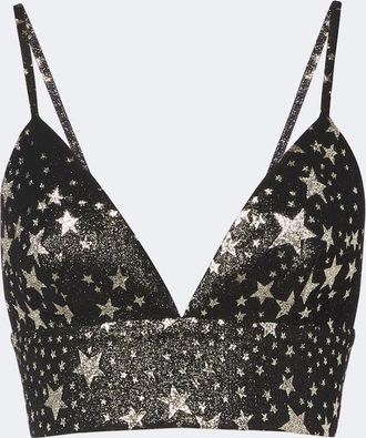 Dolce & Gabbana Crop top de jacquard en mezcla de seda