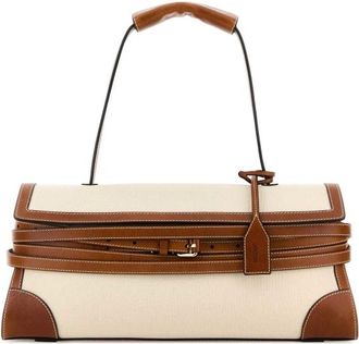 Moschino Sand Canvas Shoulder Bag