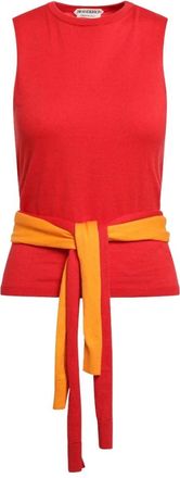 J.W.Anderson Waist Tie Tank Top - Dames - Tops zonder mouwen - Rood - M - Katoen - Tops