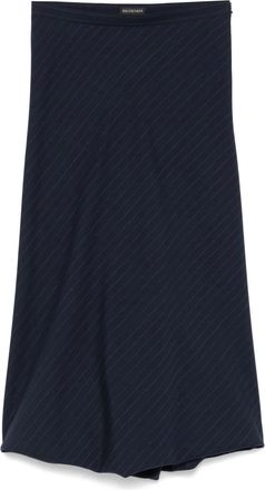 Balenciaga Gonna midi a righe - Blu