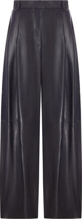 Giorgio Armani WIDE NAPPA TROUSERS WITH PLEATS - Giorgio Armani - Woman