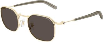 Montblanc MB0459S 003 Mens Sunglasses Gold Size 50