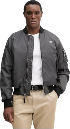 Alpha Industries World Logo Ma-1 Bomberjack - Heren - Bomber jackets - Grijs - 2XL - Leer - Jassen