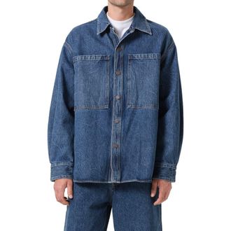 A Gold E Atticus Denim Shirt Jacket in Creased Ind at Nordstrom Rack, Size Medium