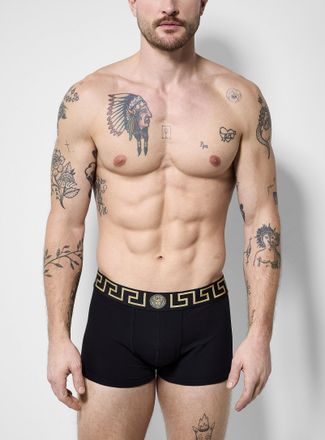 Versace Mens 3 gold signature logo black trunk Cotton