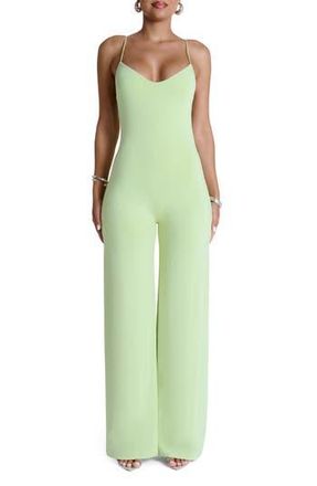 Naked Wardrobe Wide Leg Jumpsuit in Pistachio at Nordstrom Rack, Size Large