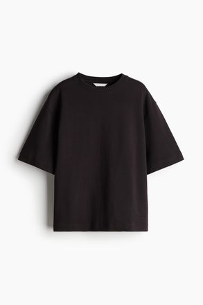 H&M Kastiges T-Shirt aus Interlock-Jersey - Brown