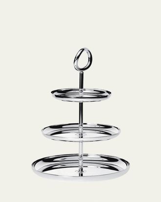 Christofle Vertigo 3-Tier Silver-Plated Dessert Stand