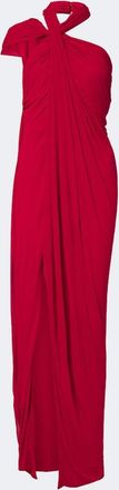 Balmain Draped jersey cr&ecirc;pe gown