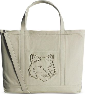 Maison Kitsun&eacute; Fox Head Xl Tote Bags