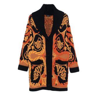 Etro Floral-pattern Shawl-collar Cardigan