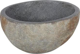 Differnz Lombok waskom - 36cm - rond - riviersteen grijs