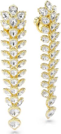 Swarovski Idyllia Long Crystal Drop Earrings in Gold/Crystal at Nordstrom