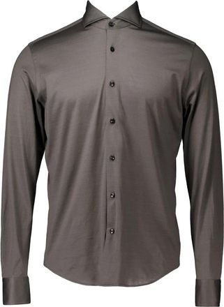 Xacus Long Sleeve Shirt - Heren - Casual Overhemden - Bruin - M - Overhemden