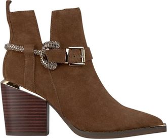 Alma En Pena Enkellaarsjes met strass-stijgbeugel - Dames - Cowboylaarzen - Bruin - 39 EU - Schoenen