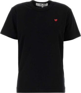 Comme Des Gar&ccedil;ons Black Cotton T Shirt