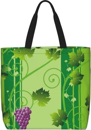 Generic Women Handbag Grapes Pattern Handbag Fashion Lightweight Shopping Bags, For Daily, Christmas, Holiday, School, Wedding