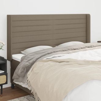 vidaXL Cabecero Con Orejas De Tela Gris Taupe 163x16x118/128 Cm Vidaxl