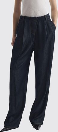 Iro Pantaloni Chasing in denim a gamba larga con vita alta