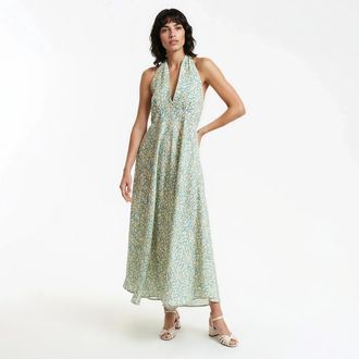 La Redoute Collections Mouwloze maxi-jurk met bloemenprint