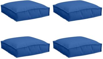 vidaXL Coj&iacute;n De Pal&eacute; Para Asiento 4 Pcs Azul Real 40 X 40 X 8 Cm Vidaxl