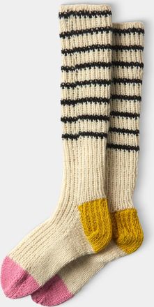 La Fetiche Lyle Hand-Knitted Lambswool Fisherman Socks Size: L
