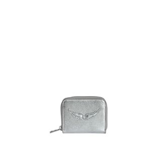Zadig&Voltaire Accessoires, Dames, Grijs, ONE Size, Leer, Mini Wallet