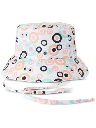 Maison Michel Cappello bucket Angele con stampa grafica - Bianco