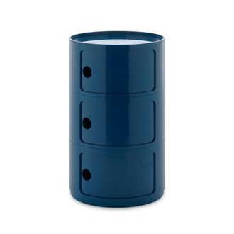 Kartell New Big Componibili 3 Container, H 69,5 cm, blau