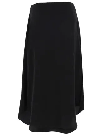 Diesel Cupro Blend Midi Skirt - Black