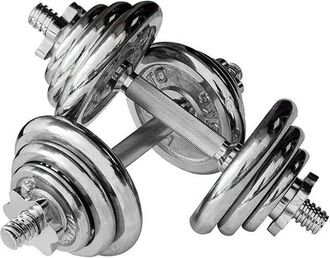 Trade Shop Par De Mancuernas Modulares Tot 20 Kg Pesas Gimnasio Fitness Musculaci&oacute;n