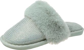 Generic Womens Winter Plush Slippers, Womens Mules, Black, 42 Slippers, Warm Felt Slippers, Indoor and Outdoor Comfortable Felt Slippers, Lightweight Slippers