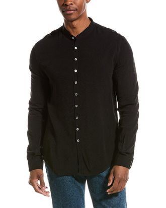 John Varvatos Multi Button Band Collar Shirt