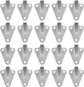 No Brand 20 Ganchos Con Tres Agujeros Para Lonas Y Remolques, Ganchos De Montaje De Hierro Fundido Galvanizado Para Remolques De Turismos