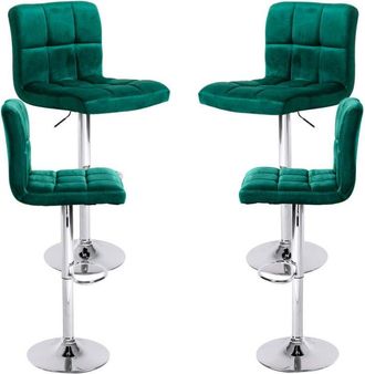 Regalos Miguel Packs Taburetes Cocina - Pack 4 Taburetes Casper Terciopelo - Verde