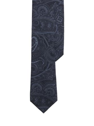 Ralph Lauren Purple Label paisley-print tie - men - Mulberry Silk/Cashmere - One Size - Blue