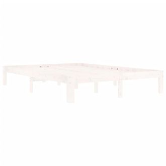 vidaXL Estructura De Cama Sin Colch&oacute;n Madera Pino Blanco 140x200 Cm Vidaxl
