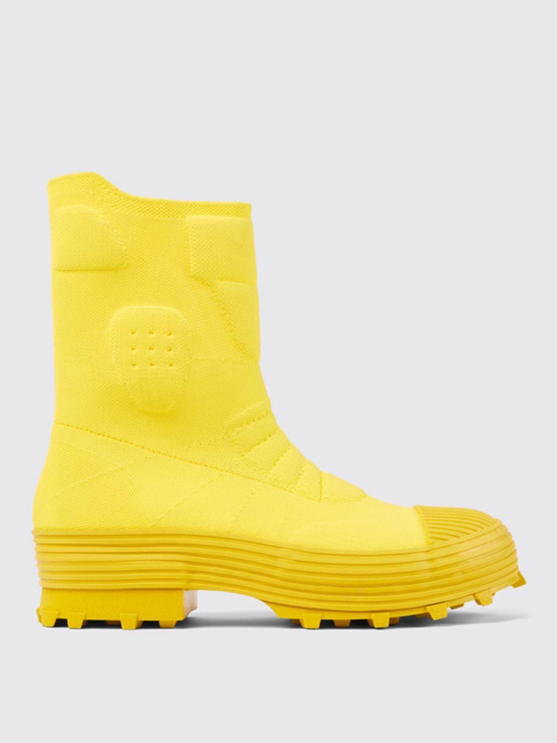 CamperLab Traktori boots in fluorescent green calf leather rubber sole toecap 7 Tracktori Green Ankle Boots for Unisex - Fall/Winter  main image 3