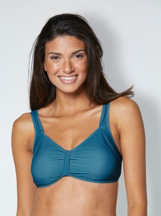 Feel Good Tankini-Top FEEL GOOD, Damen, Gr. 40, Cup D, blau (topas), Elasthan, Polyamid, Bikini-Oberteile Tankini-Top