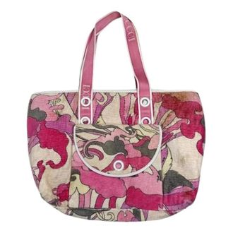 Emilio Pucci Pre-owned Tote Bag - Dames - Vintage Shopper - Roze - ONE Size - Wol - Vintage