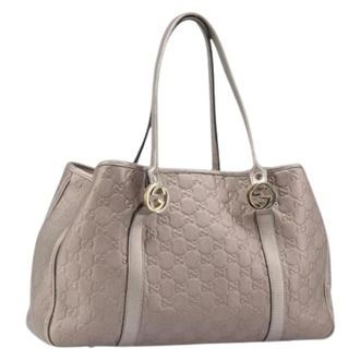 Gucci Pre-owned Vintage Tote Bag - Dames - Pre-owned - Grijs - Maat: ONE Size Leer