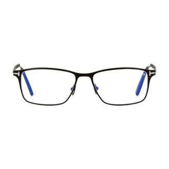 Tom Ford Rectangle Full Rim Matte Gunmetal Eyeglasses - Gray